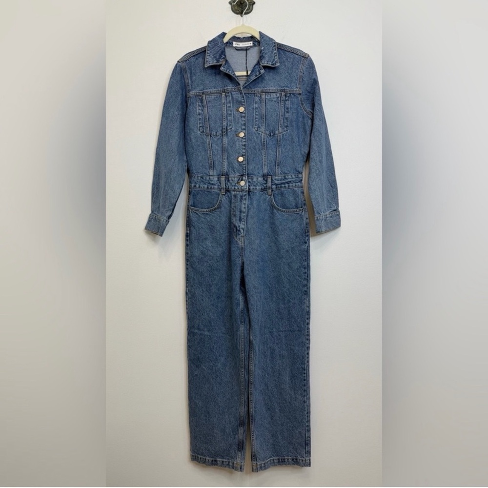 Zara Light Blue Denim Collar
